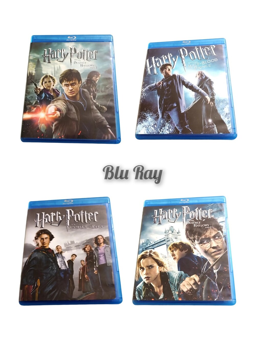 Harry Potter 4 Blu Ray Collection DVDs Deathly Hallows Goblet of Fire Half-Blood